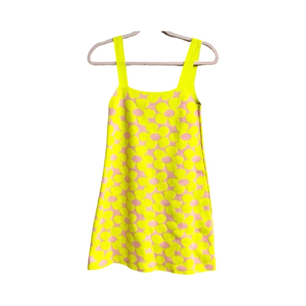Zara Yellow and Pink Floral Pattern Dress - Picture 2 of 8